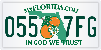 FL license plate 0557FG