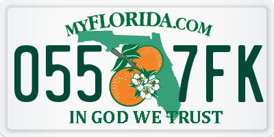 FL license plate 0557FK