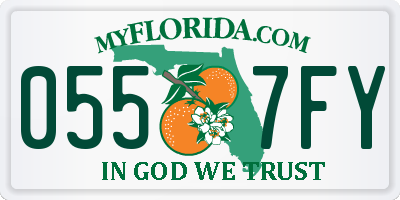FL license plate 0557FY