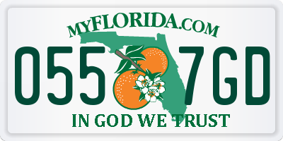 FL license plate 0557GD
