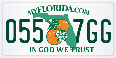 FL license plate 0557GG
