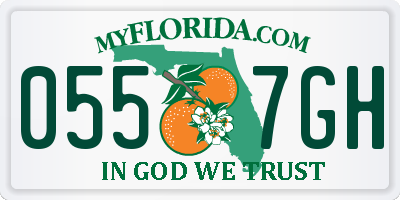 FL license plate 0557GH