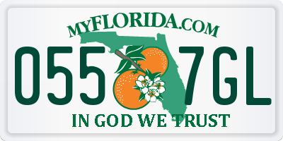 FL license plate 0557GL