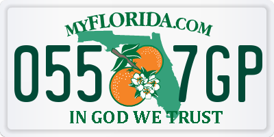 FL license plate 0557GP