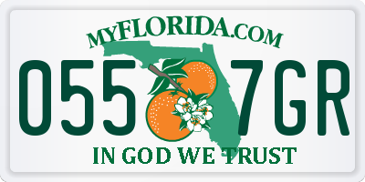 FL license plate 0557GR