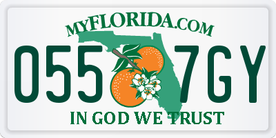 FL license plate 0557GY