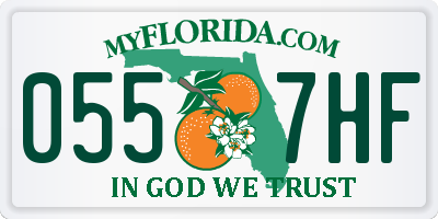 FL license plate 0557HF