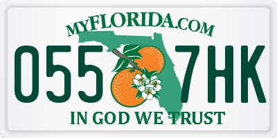 FL license plate 0557HK