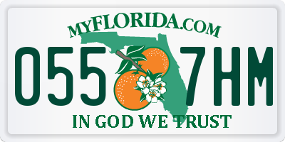 FL license plate 0557HM
