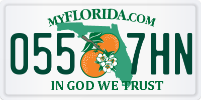 FL license plate 0557HN