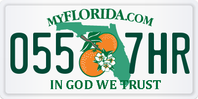 FL license plate 0557HR