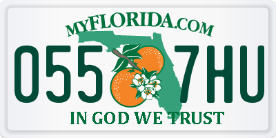 FL license plate 0557HU