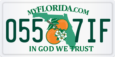 FL license plate 0557IF