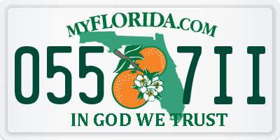 FL license plate 0557II