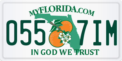 FL license plate 0557IM