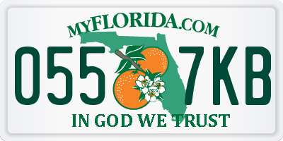 FL license plate 0557KB