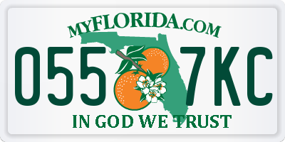 FL license plate 0557KC