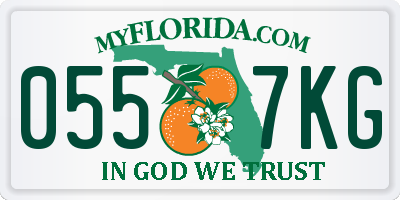 FL license plate 0557KG