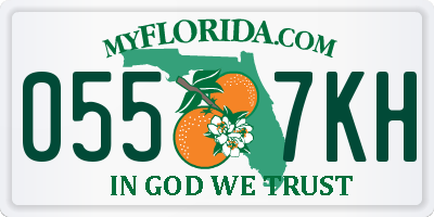 FL license plate 0557KH