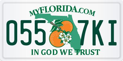 FL license plate 0557KI