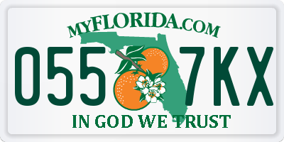FL license plate 0557KX