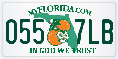 FL license plate 0557LB