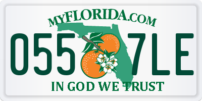 FL license plate 0557LE