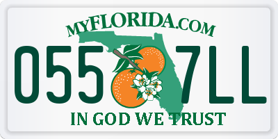 FL license plate 0557LL