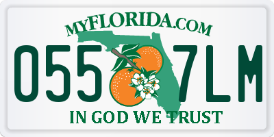 FL license plate 0557LM