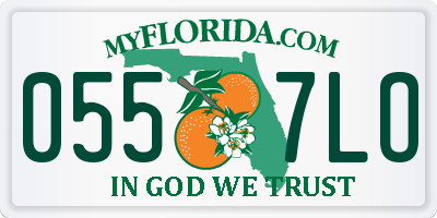 FL license plate 0557LO