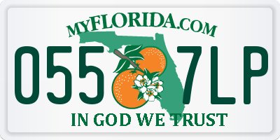 FL license plate 0557LP