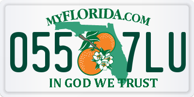 FL license plate 0557LU