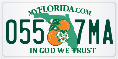 FL license plate 0557MA