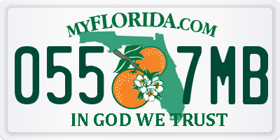 FL license plate 0557MB