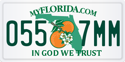 FL license plate 0557MM