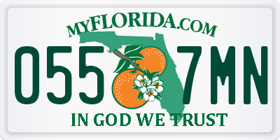 FL license plate 0557MN
