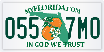 FL license plate 0557MO