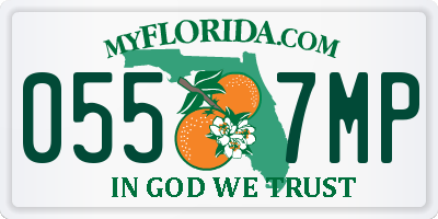 FL license plate 0557MP
