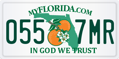 FL license plate 0557MR