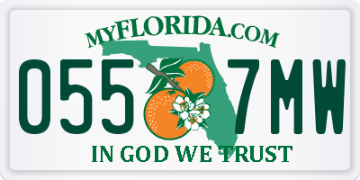 FL license plate 0557MW