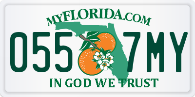 FL license plate 0557MY