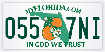 FL license plate 0557NI