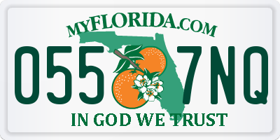 FL license plate 0557NQ