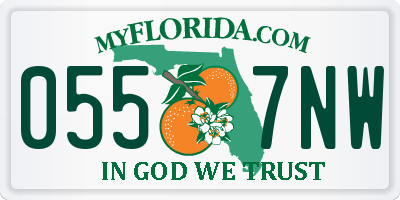 FL license plate 0557NW