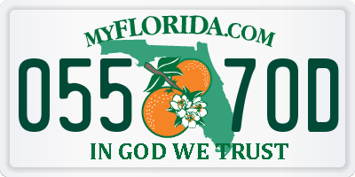 FL license plate 0557OD