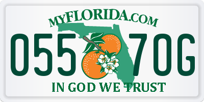 FL license plate 0557OG
