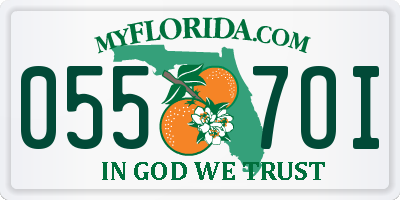 FL license plate 0557OI