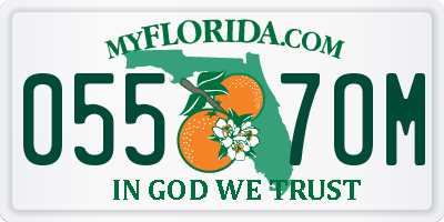 FL license plate 0557OM