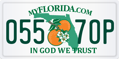FL license plate 0557OP