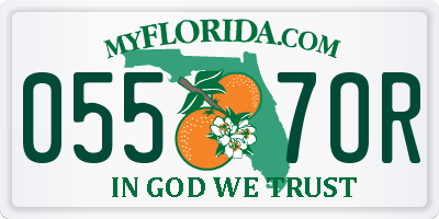 FL license plate 0557OR